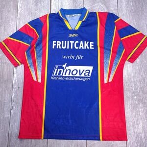 Jako Soccer Jersey Mens XL Blue Red Fruitcake Innova Satus Worb Vintage Sport